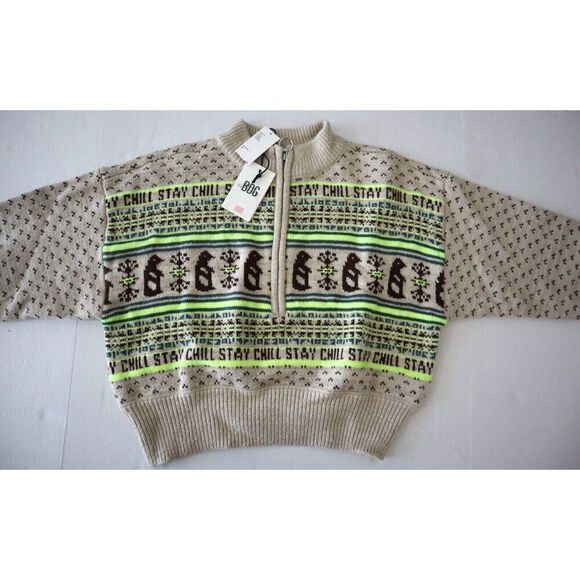 BDG x Urban Outfitters Women's Sz S Neutral/Beige Jesse Half-Zip Sweater - Picture 6 of 10